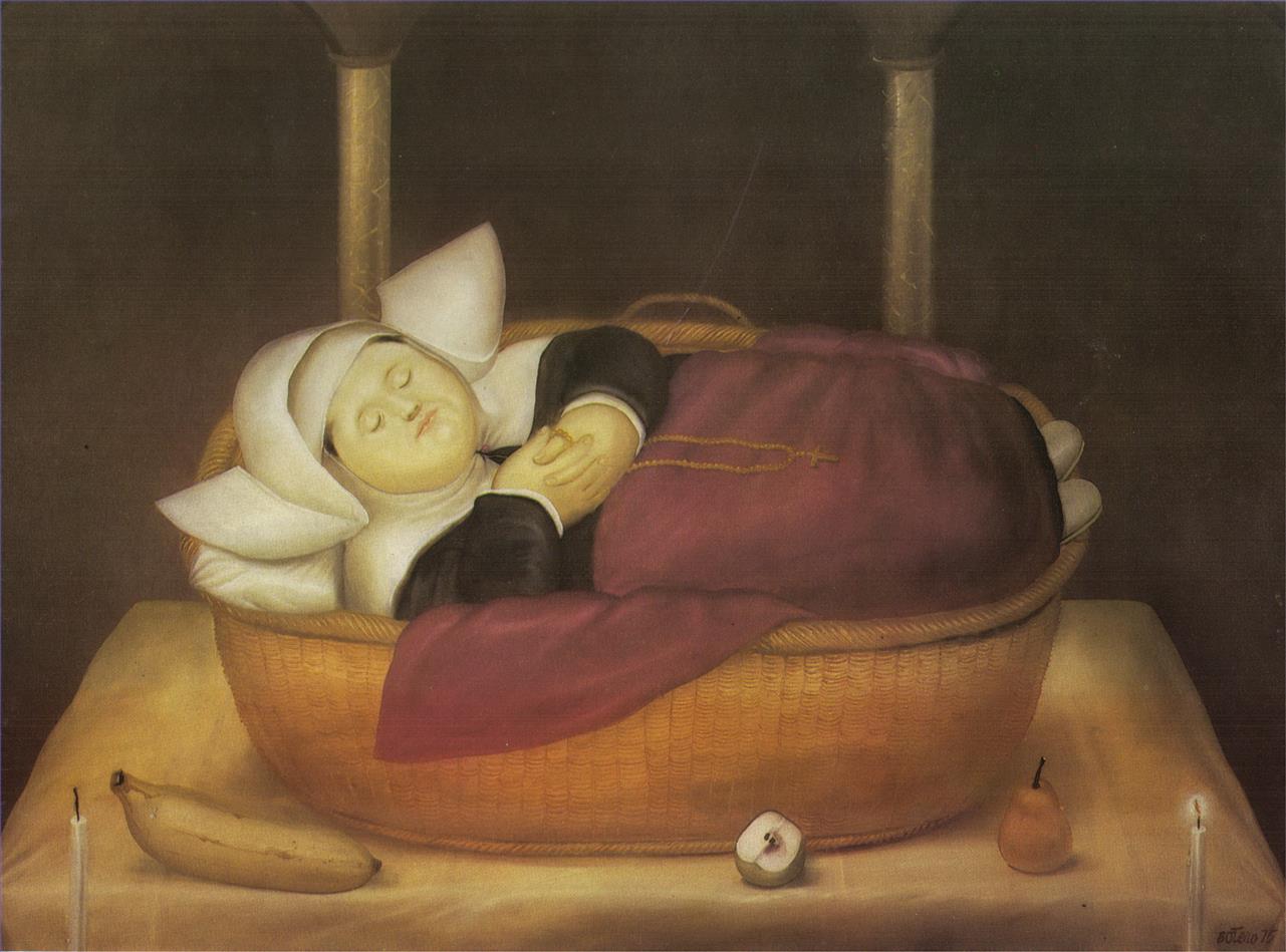 Neugeborene Nonne Fernando Botero Ölgemälde